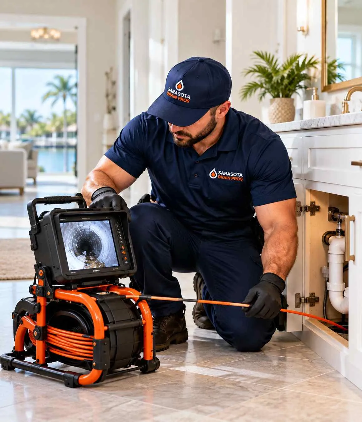 Illustrative inspection of a residential drain